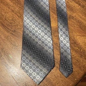 Pierre Cardin Silk Necktie geometric pattern grey